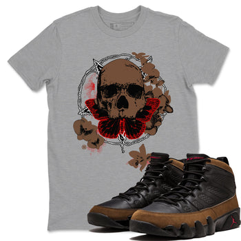 9s Olive shirts to match jordans Carpe Diem Skull sneaker match tees Air Jordan 9 Olive match shoes to clothes SNRT Sneaker Tees unisex cotton Heather Grey 1 shirts