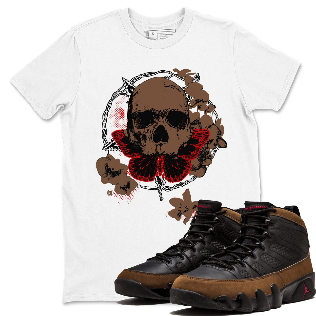 9s Olive shirts to match jordans Carpe Diem Skull sneaker match tees Air Jordan 9 Olive match shoes to clothes SNRT Sneaker Tees unisex cotton Black 1 shirts