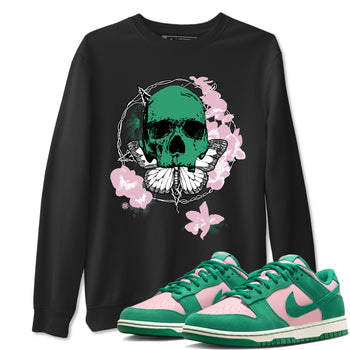 Dunk Medium Soft Pink Malachite t shirts to match sneakers Carpe Diem Skull sneaker match tees Dunk Medium Soft Pink Malachite shirt SNRT Sneaker Tees unisex cotton Black 1 shirts