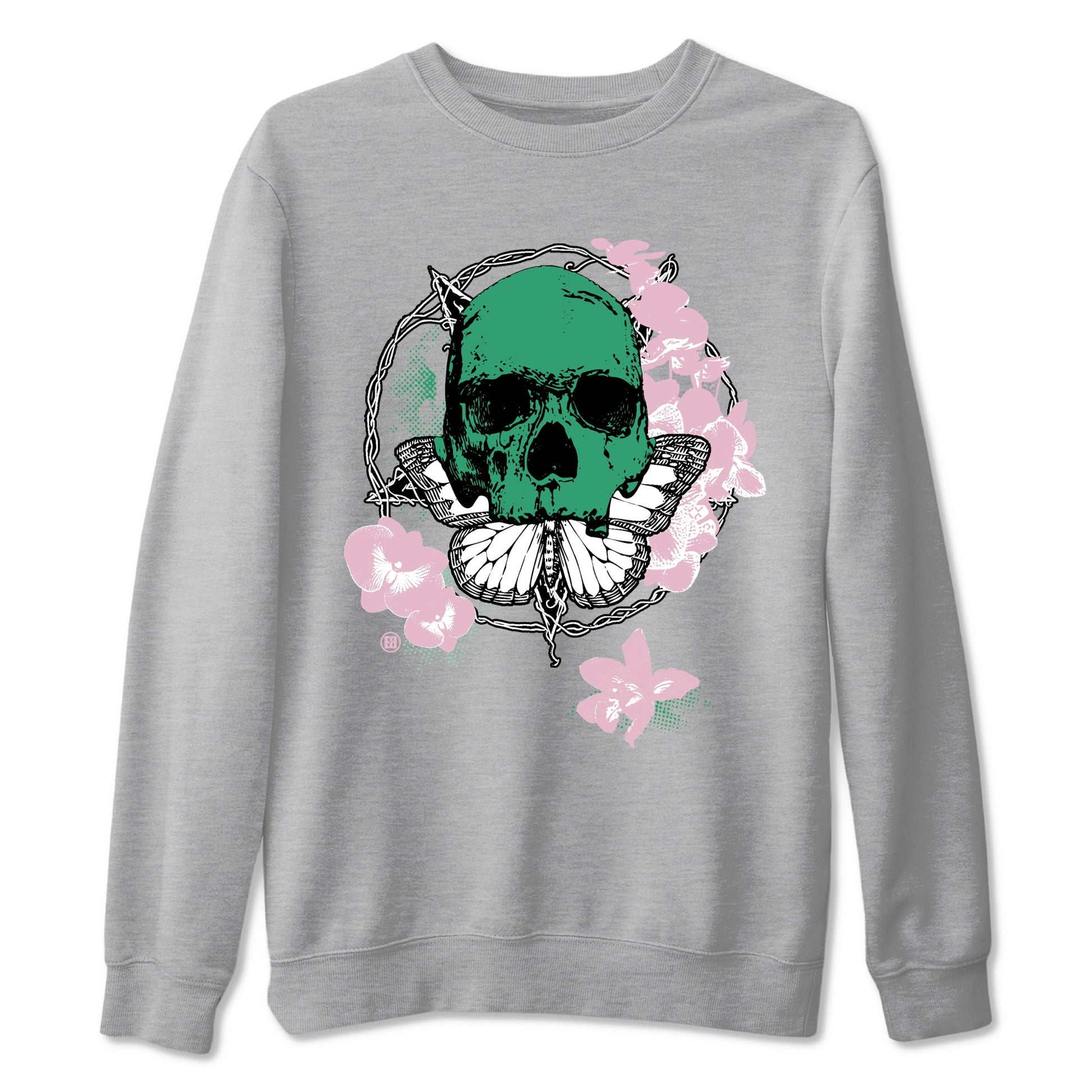 Dunk Medium Soft Pink Malachite t shirts to match sneakers Carpe Diem Skull sneaker match tees Dunk Medium Soft Pink Malachite shirt SNRT Sneaker Tees unisex cotton Heather Grey 2 shirts