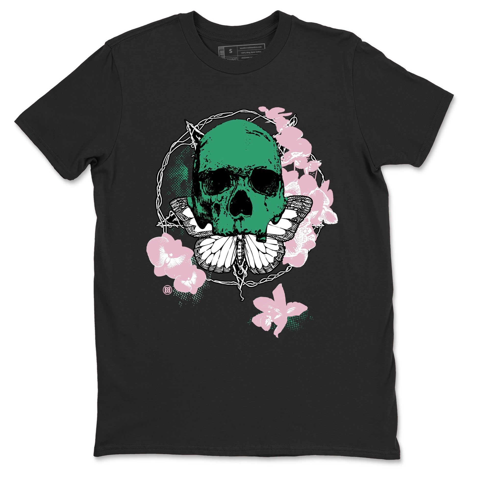 Dunk Medium Soft Pink Malachite t shirts to match sneakers Carpe Diem Skull sneaker match tees Dunk Medium Soft Pink Malachite shirt SNRT Sneaker Tees unisex cotton Black 2 shirts