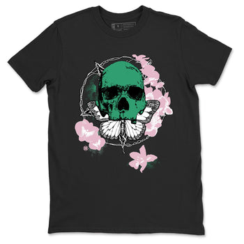 Dunk Medium Soft Pink Malachite t shirts to match sneakers Carpe Diem Skull sneaker match tees Dunk Medium Soft Pink Malachite shirt SNRT Sneaker Tees unisex cotton Black 2 shirts