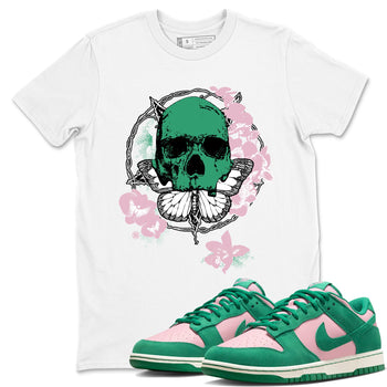 Dunk Medium Soft Pink Malachite t shirts to match sneakers Carpe Diem Skull sneaker match tees Dunk Medium Soft Pink Malachite shirt SNRT Sneaker Tees unisex cotton White 1 shirts