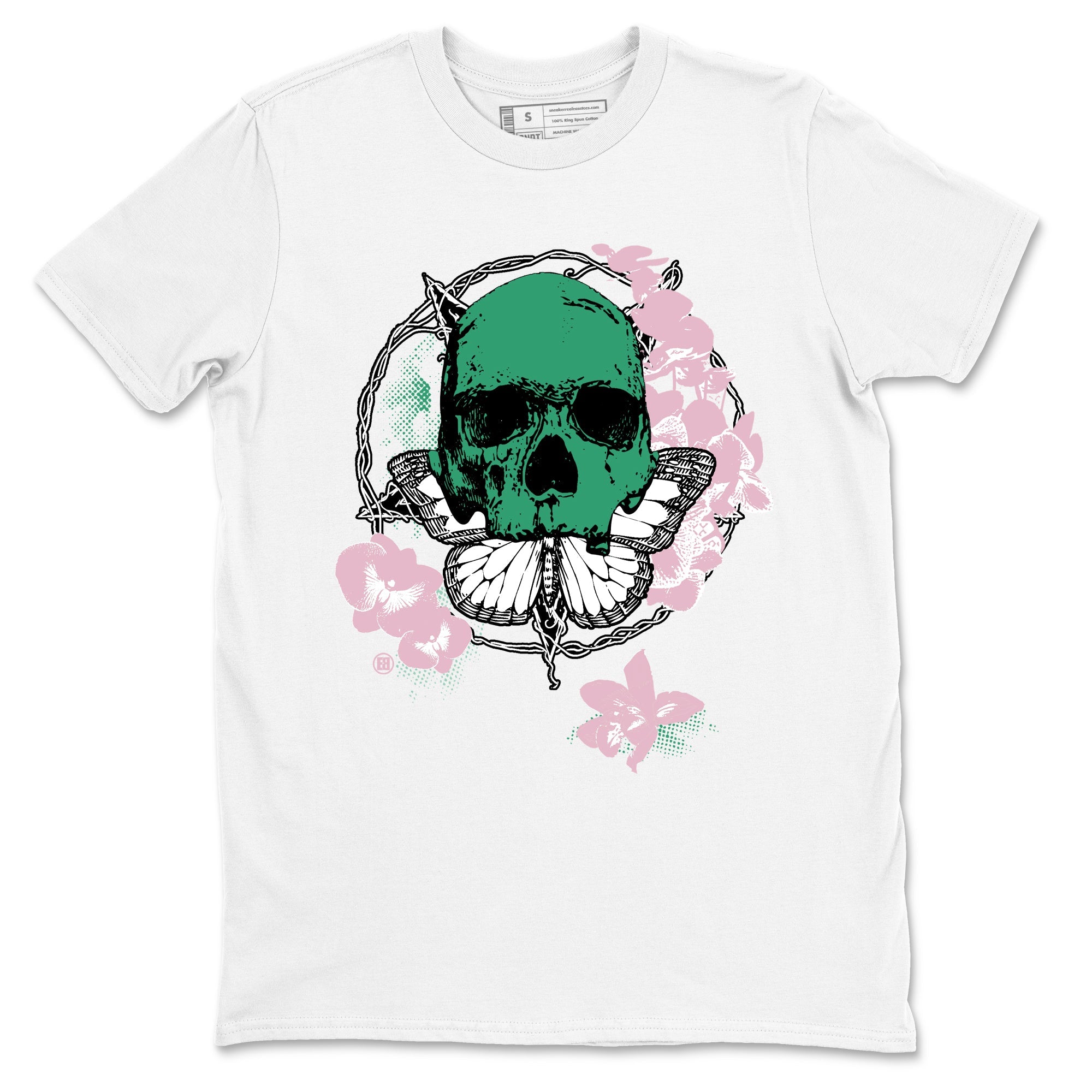 Dunk Medium Soft Pink Malachite t shirts to match sneakers Carpe Diem Skull sneaker match tees Dunk Medium Soft Pink Malachite shirt SNRT Sneaker Tees unisex cotton White 2 shirts