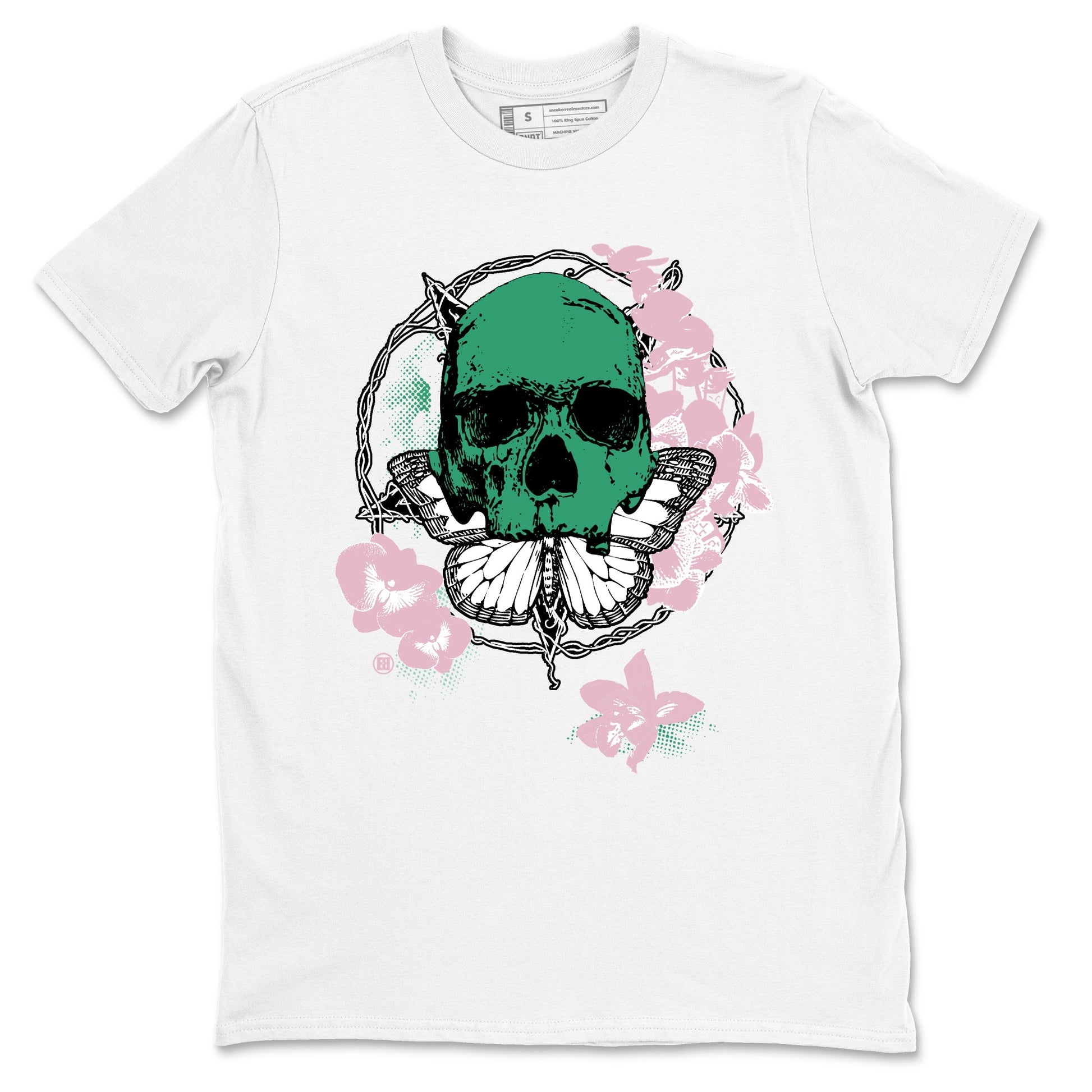 Dunk Medium Soft Pink Malachite t shirts to match sneakers Carpe Diem Skull sneaker match tees Dunk Medium Soft Pink Malachite shirt SNRT Sneaker Tees unisex cotton White 2 shirts