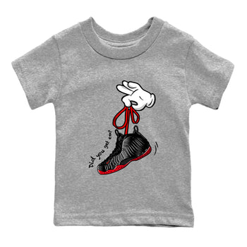 Sneaker match tees – Sneaker Tees To Match Air Foamposite Cough Drop Shoes – Cartoon Hands Kids T-Shirt Heather Grey 2