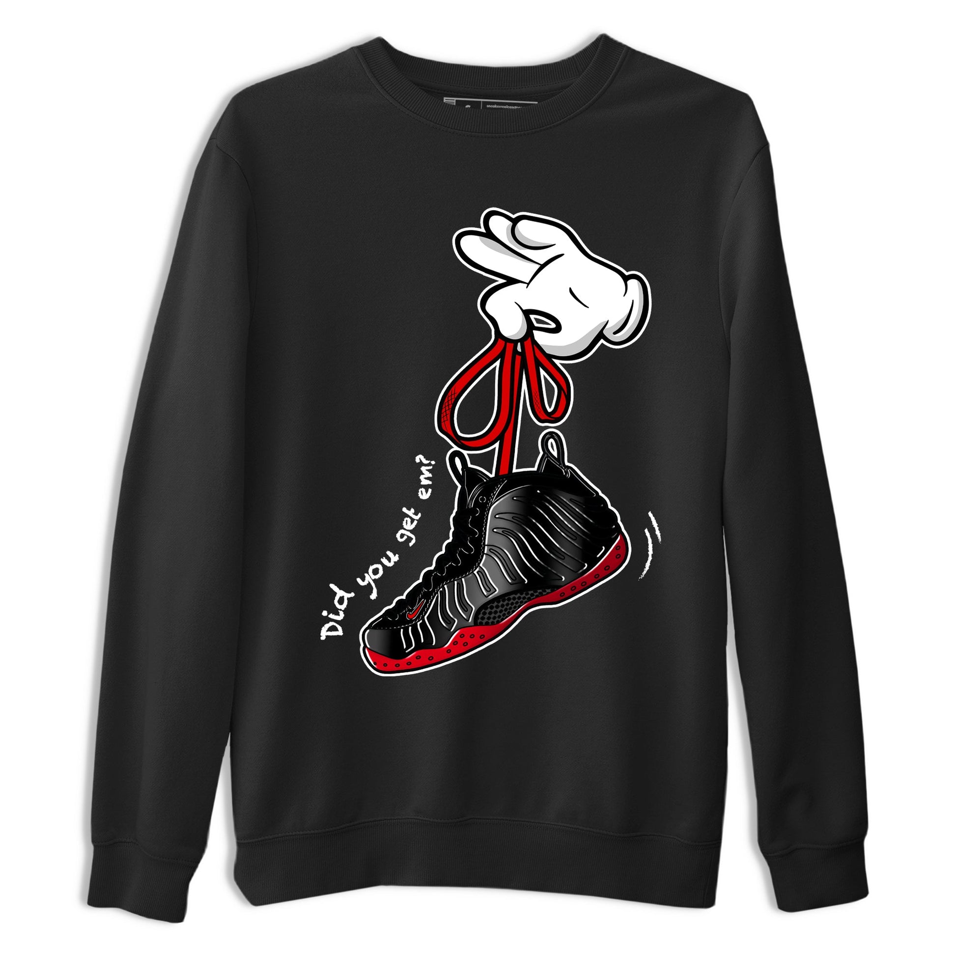 Sneaker match tees – Sneaker Tees To Match Air Foamposite Cough Drop Shoes – Cartoon Hands Tee Black 2