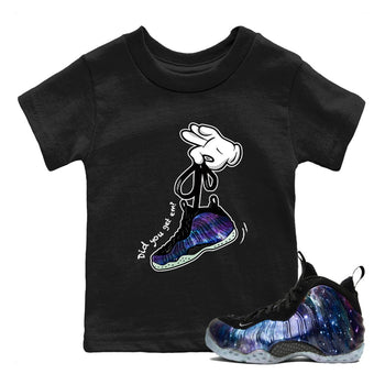 Foams One Galaxy shirts to match jordans Cartoon Hands best t shirts to wear with jordans Air Foamposite One Galaxy match shoes to clothes SNRT Sneaker Tees Youth Baby Black 1 tee