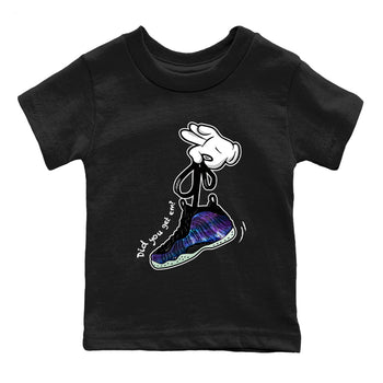 Foams One Galaxy shirts to match jordans Cartoon Hands best t shirts to wear with jordans Air Foamposite One Galaxy match shoes to clothes SNRT Sneaker Tees Youth Baby Black 2 tee