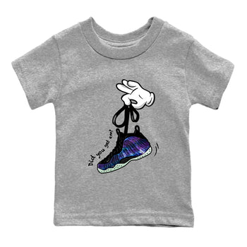 Foams One Galaxy shirts to match jordans Cartoon Hands best t shirts to wear with jordans Air Foamposite One Galaxy match shoes to clothes SNRT Sneaker Tees Youth Baby Heather Grey 2 tee