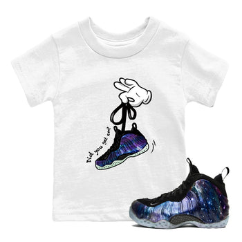 Foams One Galaxy shirts to match jordans Cartoon Hands best t shirts to wear with jordans Air Foamposite One Galaxy match shoes to clothes SNRT Sneaker Tees Youth Baby White 1 tee