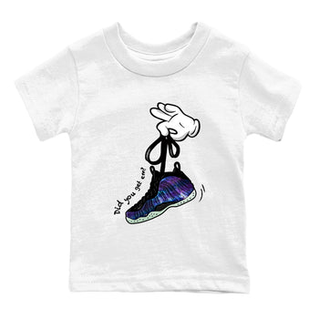 Foams One Galaxy shirts to match jordans Cartoon Hands best t shirts to wear with jordans Air Foamposite One Galaxy match shoes to clothes SNRT Sneaker Tees Youth Baby White 2 tee