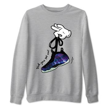 Foams One Galaxy shirts to match jordans Cartoon Hands best t shirts to wear with jordans Air Foamposite One Galaxy match shoes to clothes SNRT Sneaker Tees unisex cotton Heather Grey 2 shirts