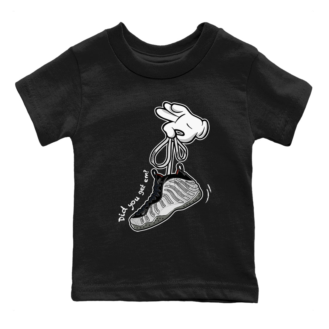 Foams One Jin shirts to match jordans Cartoon Hands sneaker match tees Air Foamposite One Jin match shoes to clothes SNRT Sneaker Tees Youth Baby Black 2 tee