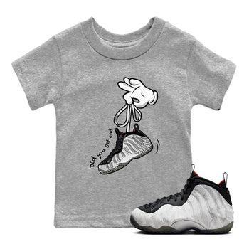 Foams One Jin shirts to match jordans Cartoon Hands sneaker match tees Air Foamposite One Jin match shoes to clothes SNRT Sneaker Tees Youth Baby Heather Grey 1 tee