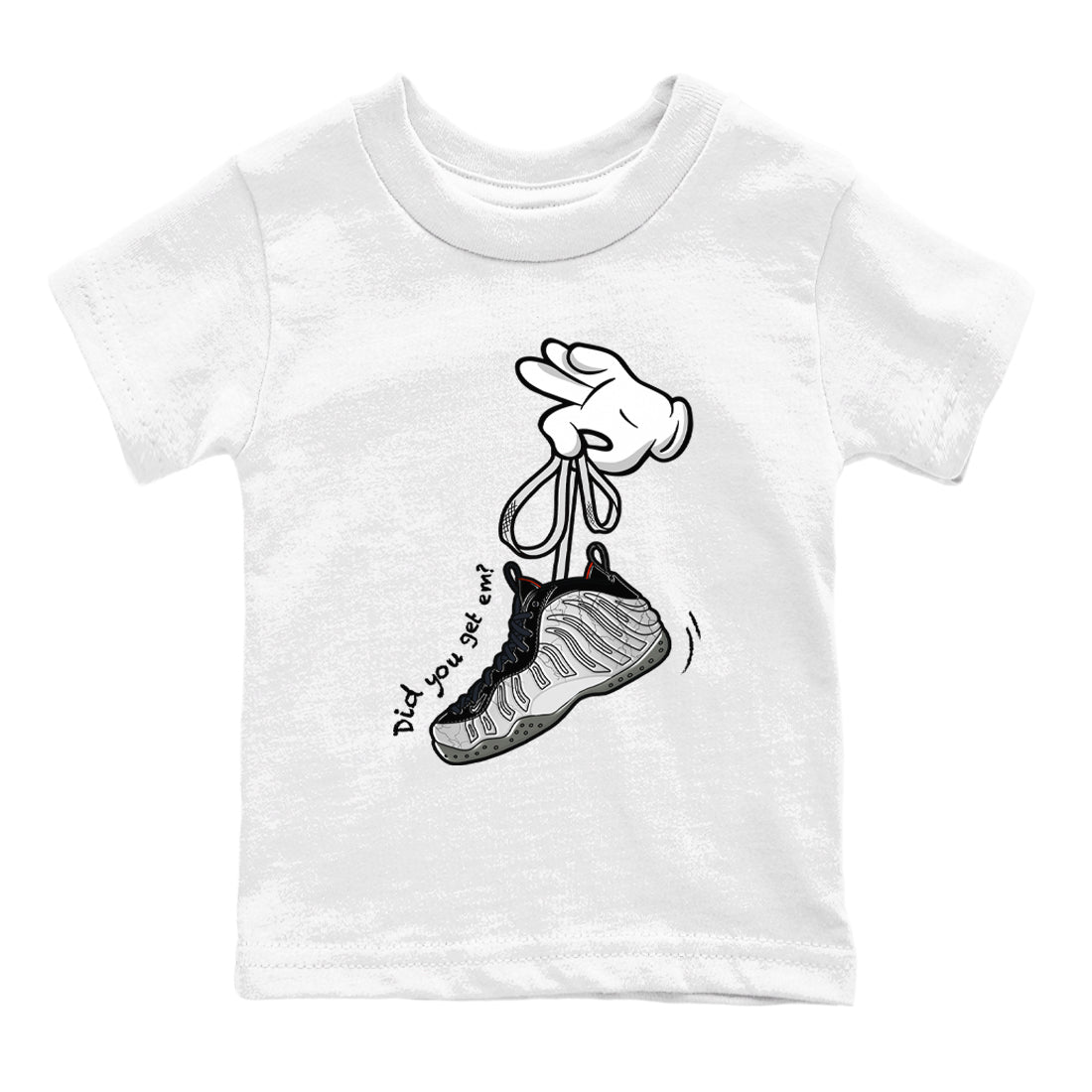 Foams One Jin shirts to match jordans Cartoon Hands sneaker match tees Air Foamposite One Jin match shoes to clothes SNRT Sneaker Tees Youth Baby White 2 tee