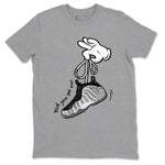 Foams One Jin shirts to match jordans Cartoon Hands sneaker match tees Air Foamposite One Jin match shoes to clothes SNRT Sneaker Tees unisex cotton Heather Grey 2 shirts