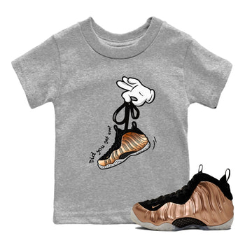 Foams One Metallic Copper shirts to match jordans Cartoon Hands sneaker match tees Air Foamposite One Metallic Copper match shoes to clothes SNRT Sneaker Tees Youth Baby Heather Grey 1 tee