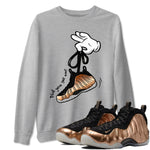 Foams One Metallic Copper shirts to match jordans Cartoon Hands sneaker match tees Air Foamposite One Metallic Copper match shoes to clothes SNRT Sneaker Tees unisex cotton Heather Grey 1 shirts