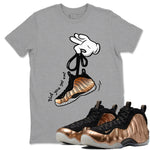 Foams One Metallic Copper shirts to match jordans Cartoon Hands sneaker match tees Air Foamposite One Metallic Copper match shoes to clothes SNRT Sneaker Tees unisex cotton Heather Grey 1 shirts