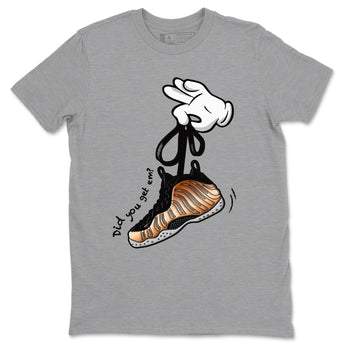 Foams One Metallic Copper shirts to match jordans Cartoon Hands sneaker match tees Air Foamposite One Metallic Copper match shoes to clothes SNRT Sneaker Tees unisex cotton Heather Grey 2 shirts