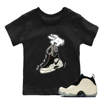 Sneaker Threads – Sneaker Tees To Match Air Foamposite One Pearl – Cartoon Hands Youth Graphic Tee Black 1. Perfect for Jordan releases 2025 colorways.