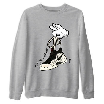 Sneaker Threads – Sneaker Tees To Match Air Foamposite One Pearl – Cartoon Hands Graphic Tee Heather Grey 2. Perfect for Jordan releases 2025 colorways.