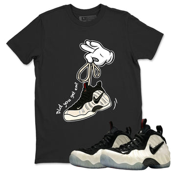 Sneaker Threads – Sneaker Tees To Match Air Foamposite One Pearl – Cartoon Hands Graphic Tee Black 1. Perfect for Jordan releases 2025 colorways.