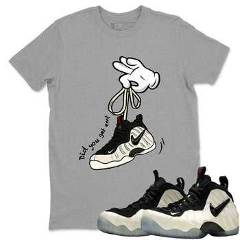 Sneaker Threads – Sneaker Tees To Match Air Foamposite One Pearl – Cartoon Hands Graphic Tee Heather Grey 1. Perfect for Jordan releases 2025 colorways.