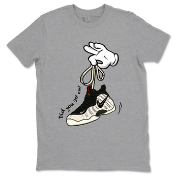 Sneaker Threads – Sneaker Tees To Match Air Foamposite One Pearl – Cartoon Hands Graphic Tee Heather Grey 2. Perfect for Jordan releases 2025 colorways.