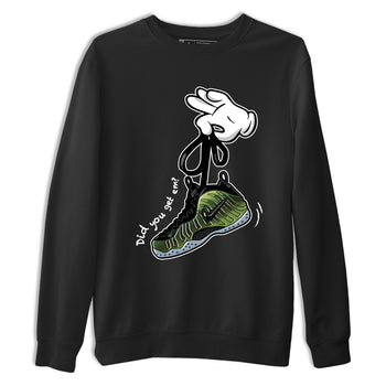 Best Christmas gifts for sneakerheads  – Sneaker Tees To Match Air Foamposite One Pine Green Sneakers – Cartoon Hands Graphic Tee Black 2