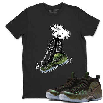 Best Christmas gifts for sneakerheads  – Sneaker Tees To Match Air Foamposite One Pine Green Sneakers – Cartoon Hands Graphic Tee Black 1