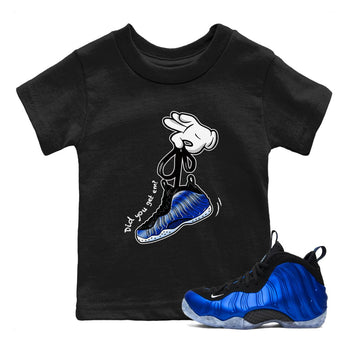 Air Foamposite One Royal shirts to match jordans Cartoon Hands sneaker match tees Foams One Royal match shoes to clothes SNRT Sneaker Tees Youth Baby Black 1 tee