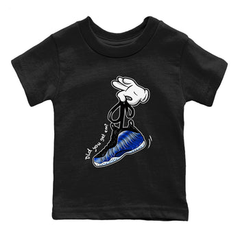 Air Foamposite One Royal shirts to match jordans Cartoon Hands sneaker match tees Foams One Royal match shoes to clothes SNRT Sneaker Tees Youth Baby Black 2 tee