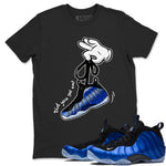 Air Foamposite One Royal shirts to match jordans Cartoon Hands sneaker match tees Foams One Royal match shoes to clothes SNRT Sneaker Tees unisex cotton Black 1 shirts