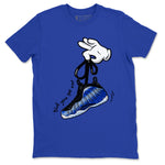 Air Foamposite One Royal shirts to match jordans Cartoon Hands sneaker match tees Foams One Royal match shoes to clothes SNRT Sneaker Tees unisex cotton Royal Blue 2 shirts