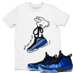 Air Foamposite One Royal shirts to match jordans Cartoon Hands sneaker match tees Foams One Royal match shoes to clothes SNRT Sneaker Tees unisex cotton White 1 shirts