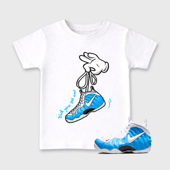 Cartoon Hands SNRT Sneaker Tees Kids - Air Foamposite Pro University Blue - SNRT Sneaker T-shirts