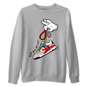 AF 3 Nigo shirtsto match jordans Cartoon Hands sneaker match tees Air Force 3 Low x Nigo Blue Void and Tour Yellow match shoes to clothes SNRT Sneaker Tees unisex cotton Heather Grey 2 shirts