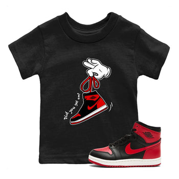 1s '85 Bred shirts to match jordans Cartoon Hands best t shirts to wear with jordans Air Jordan 1 Retro HIgh OG '85 Bred match shoes to clothes SNRT Sneaker Tees Youth Baby Black 1 tee