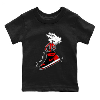 1s '85 Bred shirts to match jordans Cartoon Hands best t shirts to wear with jordans Air Jordan 1 Retro HIgh OG '85 Bred match shoes to clothes SNRT Sneaker Tees Youth Baby Black 2 tee