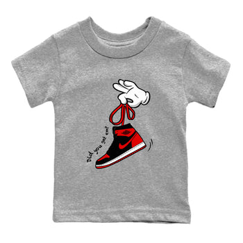1s '85 Bred shirts to match jordans Cartoon Hands best t shirts to wear with jordans Air Jordan 1 Retro HIgh OG '85 Bred match shoes to clothes SNRT Sneaker Tees Youth Baby Heather Grey 2 tee