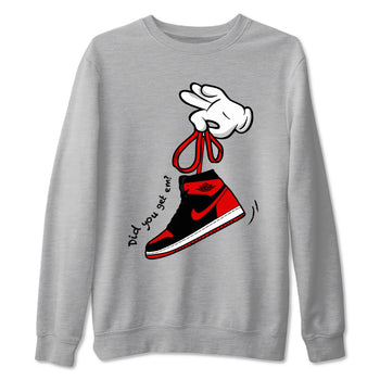 1s '85 Bred shirts to match jordans Cartoon Hands best t shirts to wear with jordans Air Jordan 1 Retro HIgh OG '85 Bred match shoes to clothes SNRT Sneaker Tees unisex cotton Heather Grey 2 shirts