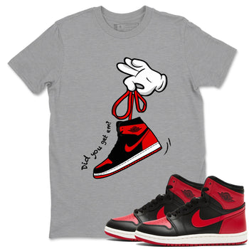 1s '85 Bred shirts to match jordans Cartoon Hands best t shirts to wear with jordans Air Jordan 1 Retro HIgh OG '85 Bred match shoes to clothes SNRT Sneaker Tees unisex cotton Heather Grey 1 shirts