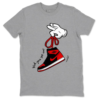 1s '85 Bred shirts to match jordans Cartoon Hands best t shirts to wear with jordans Air Jordan 1 Retro HIgh OG '85 Bred match shoes to clothes SNRT Sneaker Tees unisex cotton Heather Grey 2 shirts