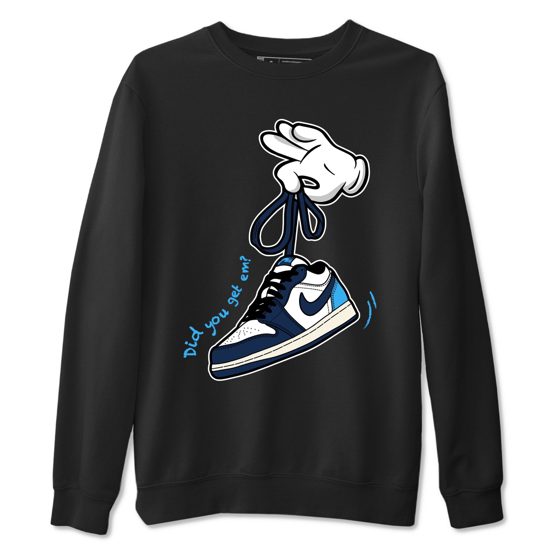 1s Obsidian shirts to match jordans Cartoon Hands sneaker match tees Air Jordan 1 Low OG Obsidian match shoes to clothes SNRT Sneaker Tees unisex cotton Black 2 shirts