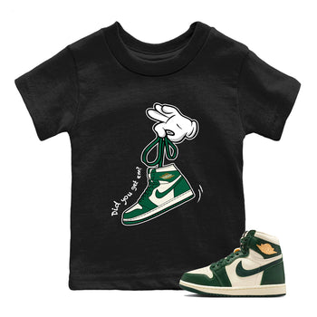 Sneaker Threads – Sneaker Tees To Match Air Jordan 1 Pro Green – Cartoon Hands Youth Graphic Tee Black 1. Perfect for Jordan releases 2025 colorways.
