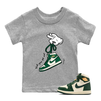 Sneaker Threads – Sneaker Tees To Match Air Jordan 1 Pro Green – Cartoon Hands Youth Graphic Tee Heather Grey 1. Perfect for Jordan releases 2025 colorways.