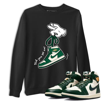 Sneaker Threads – Sneaker Tees To Match Air Jordan 1 Pro Green – Cartoon Hands Graphic Tee Black 1. Perfect for Jordan releases 2025 colorways.