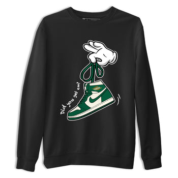 Sneaker Threads – Sneaker Tees To Match Air Jordan 1 Pro Green – Cartoon Hands Graphic Tee Black 2. Perfect for Jordan releases 2025 colorways.